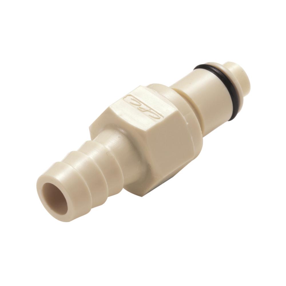 Colder 3/8" Hose Barb Valved In-Line Polypropylene Coupling Insert