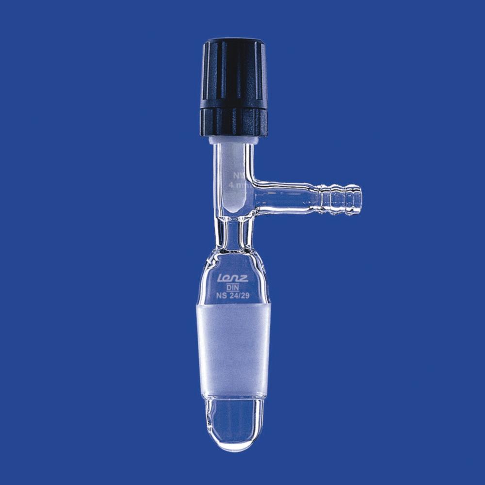 Lenz-Laborglas Needle Valve Stopcocks for Desiccators with Lid Tubulation (Cone NS 24/29, Bore NW 25)

