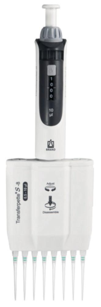 BRAND Transferpette S 8-Channel Variable 0.5-10 µL M8-10 DE