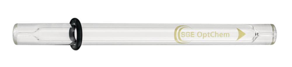 Trajan SGE OptChem Double Tapered Inlet Liners with pre-fitted O-ring, 4 mm ID, 78.5 mm Length, Pack of 5