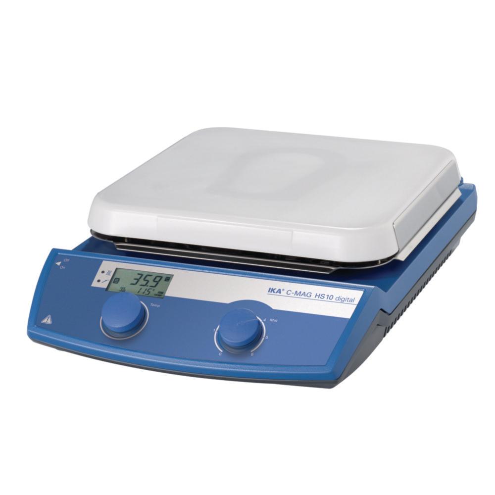 IKA Magnetic Stirrer C-MAG HS 10 Digital S 2 IKAMAG with Heating, Glass Ceramic Hotplate, with UK Plug
