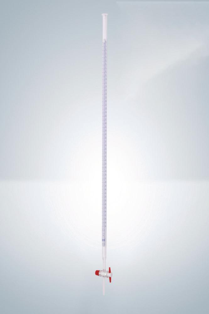 Hirschmann Laborgeräte Burettes 50:0,1ml, Blue Graduation, Class D, DURAN Glass with PTFE Key