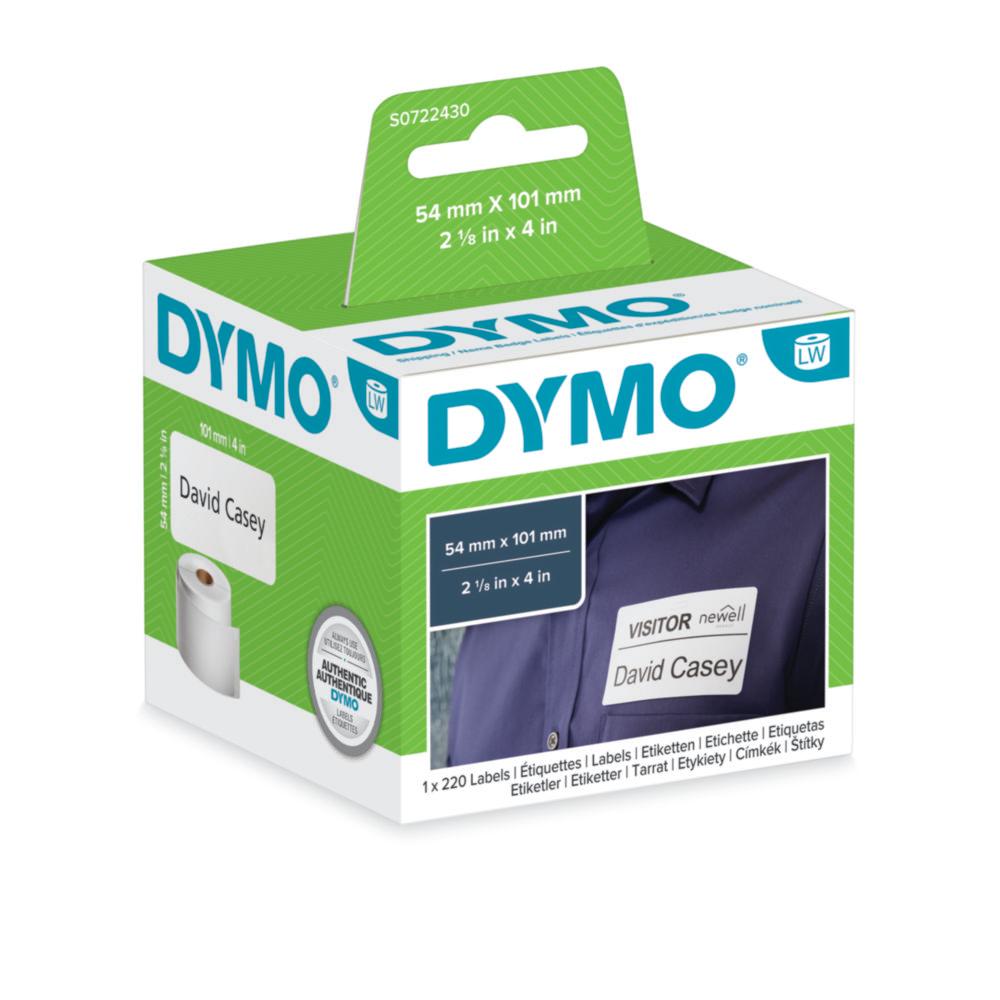 Dymo Original Label for LabelWriter, White, Permanent, 1 x 220 Labels, 54mm x 101mm

