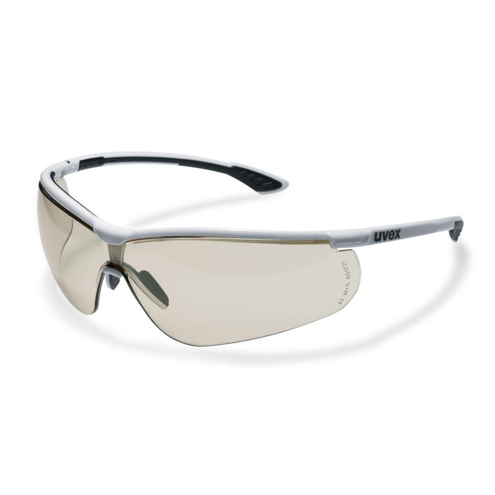 Uvex Protection Spectacles Sportstyle 9193, Colour Black/White, Lenses Light Brown, UV 400, 5-1.4, Supravision Extreme

