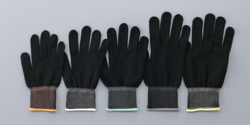As One ASPURE Inner Gloves, Size XS, Black, Overlock, Polyester, Pack of 30x10 Pairs