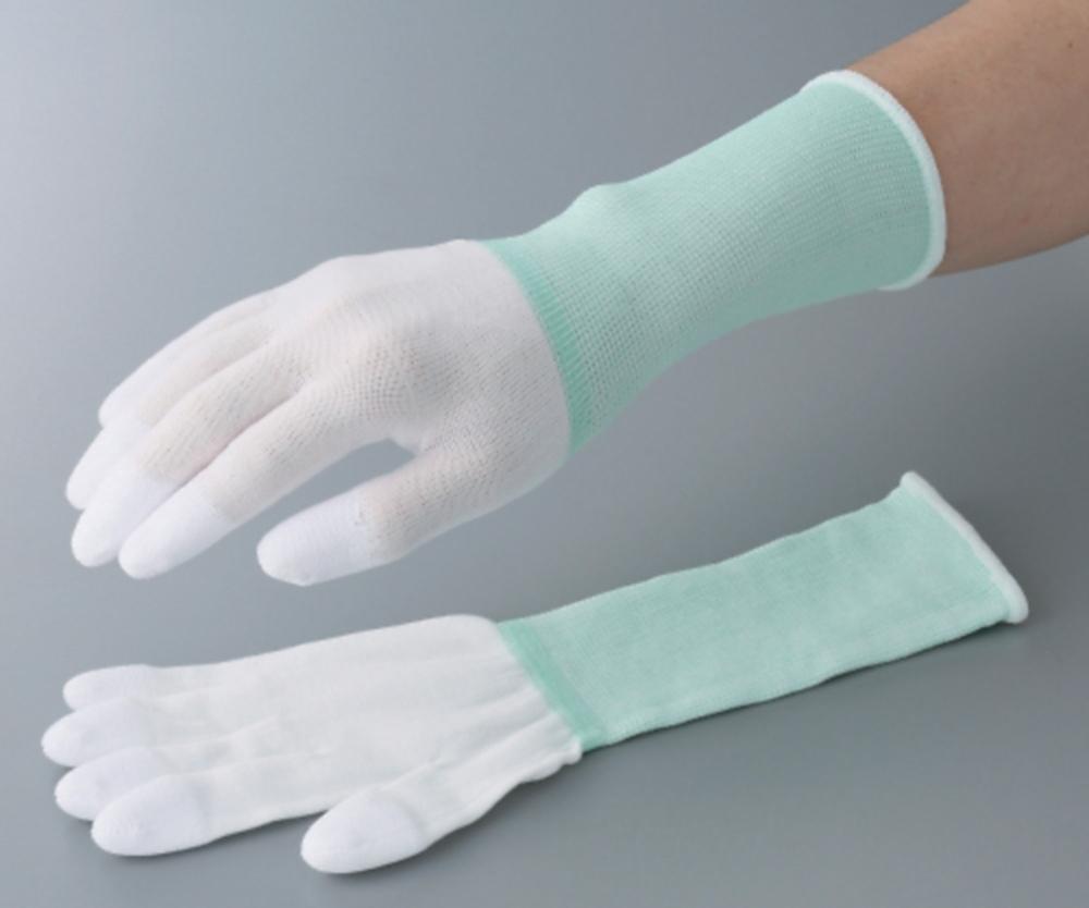 As One ASPURE Gloves, Nylon, Size L PU-Coated Fingertips, 300 mm Long, Overlock Edge, Pack of 10 Pair

