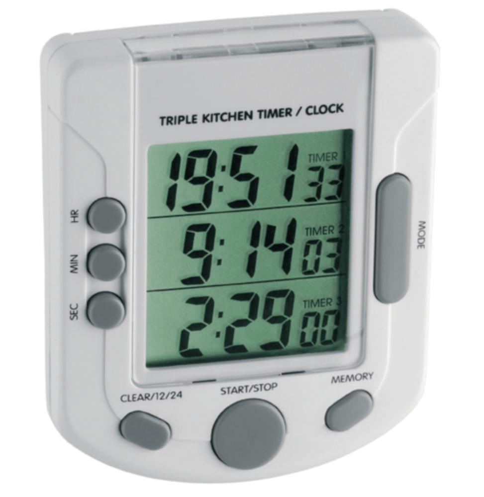 DOSTMANN electronic Timer III and Stopwatch Clock - Triple Timer with Stopwatch Function