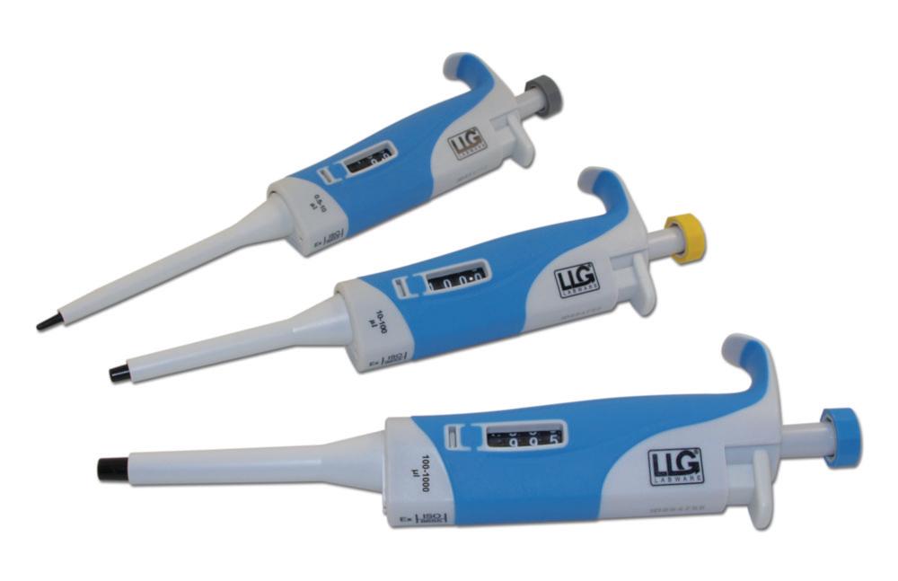 LLG-Set Macro consisting of: Microliter Pipettes: 9.280 005, 9.280 006, 9.280 007, Tips 4.679 861, 9.409 097, 9.409 098