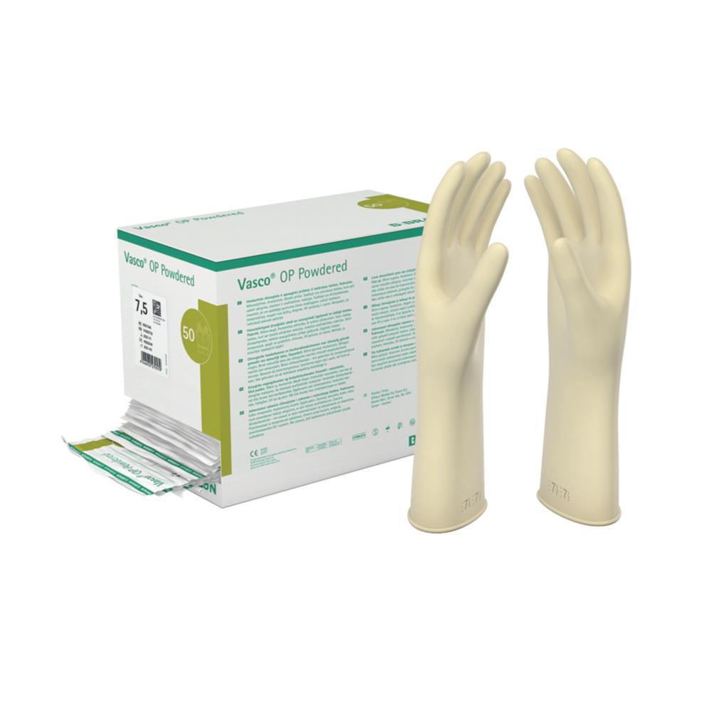 B. Braun Vasco Medical Examination Gloves, Size 8-9 Large, Powdered, Small, Latex, Clear, Powdered, Non-Sterile, Pack of 100