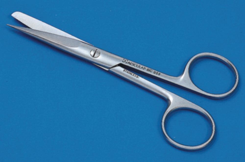 B. Braun Surgical Scissors 130 mm, Rust-Free, Straight Pointed/Blunt