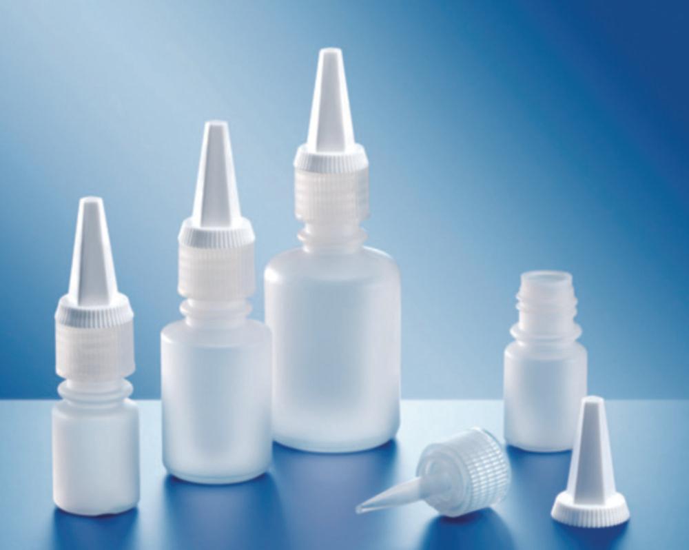 Kautex Textron Dropping Bottle PE without Dropper Tip, Can Cap, 10 mL