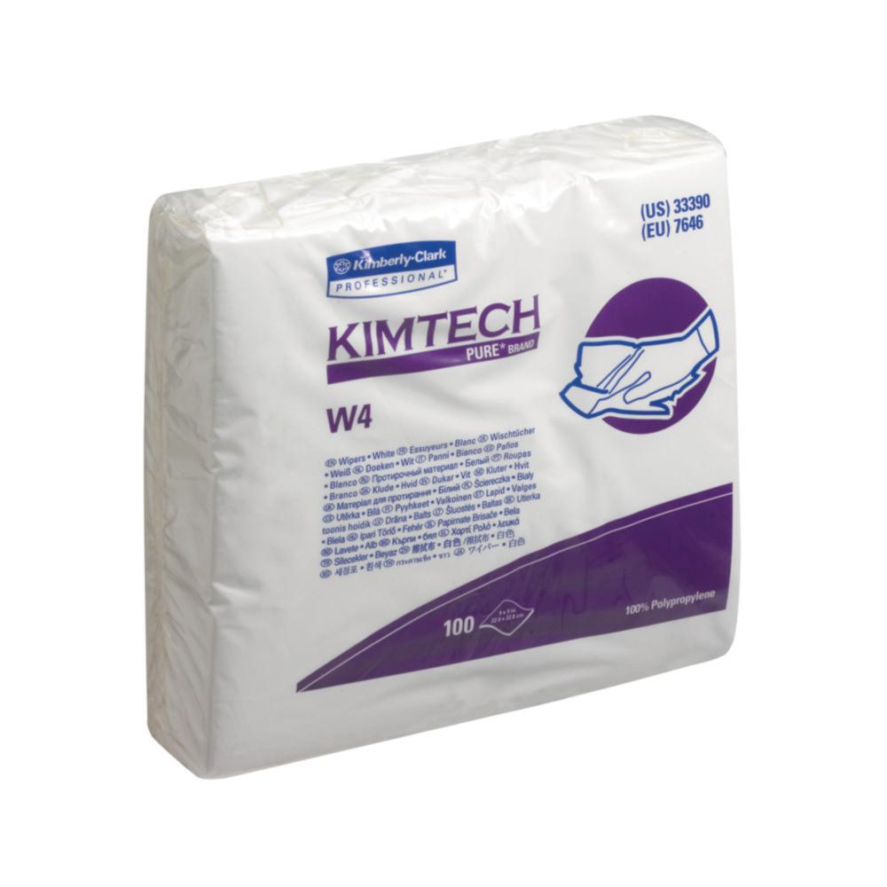 Kimberly-Clark Kimtech Pure CL4 Dry Wipers, White, 22.8 x 22.8 cm, Pack of 5 x 100 Wipers