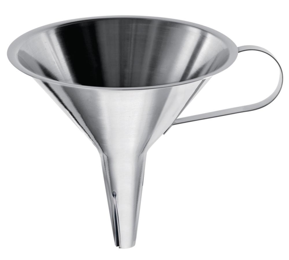 RSG Stainless Steel Funnel 150 mm, with Handle and Air Furrow