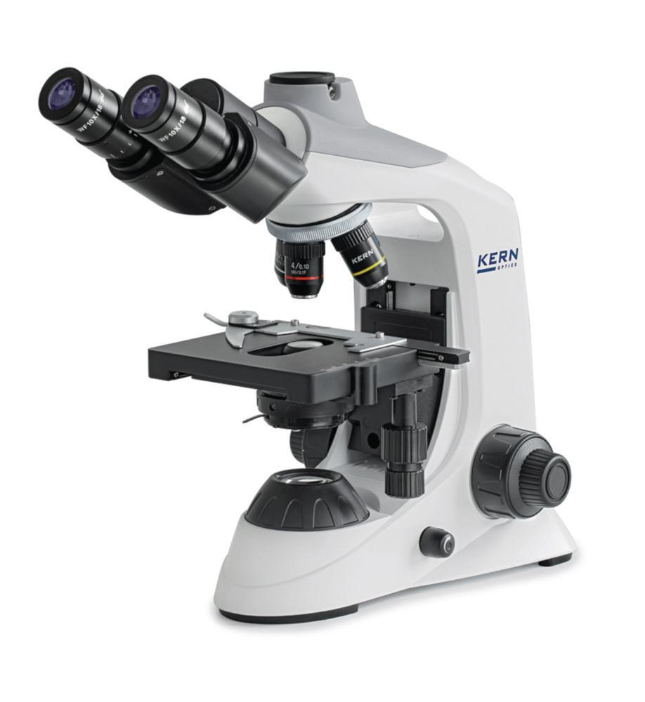 Kern Transmitted Light Microscope OBE 134 Trinocular Achromat 4/10/40/100; HWF10x18; 3W LED

