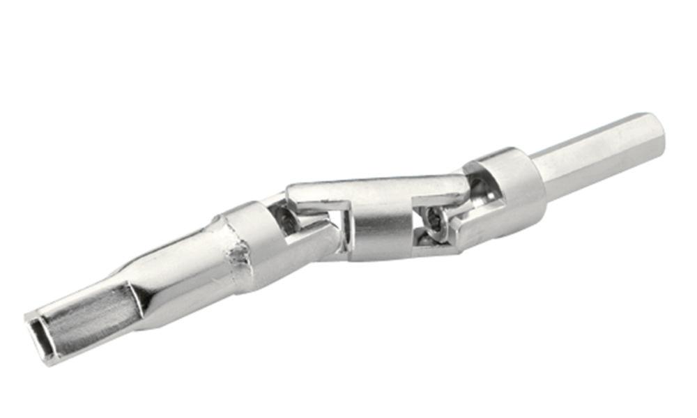 Buddeberg Double Universal Coupling, Stainless Steel with Square Socket 6mm
