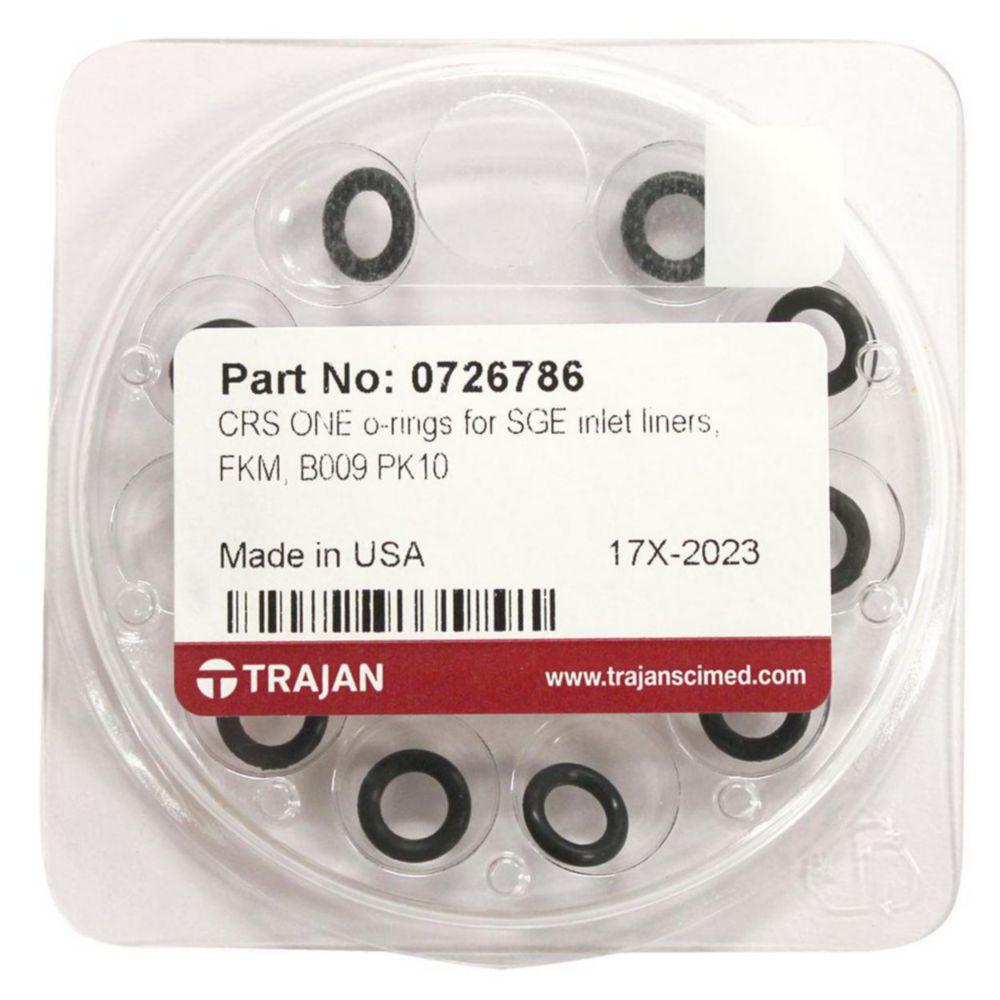 Trajan CRS ONE o-rings for SGE inlet liners, FKM, B009, pack of 10