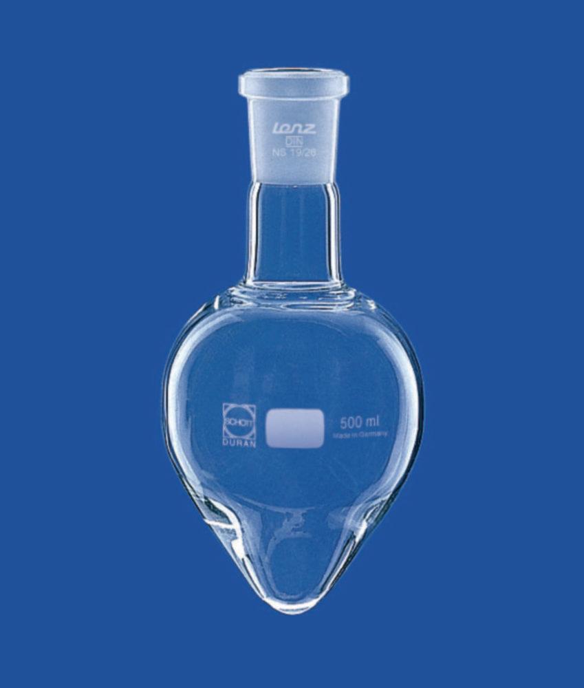 Lenz-Laborglas Pear-shape Flasks, Single-neck, Cap. ml 5 Socket NS 14/23

