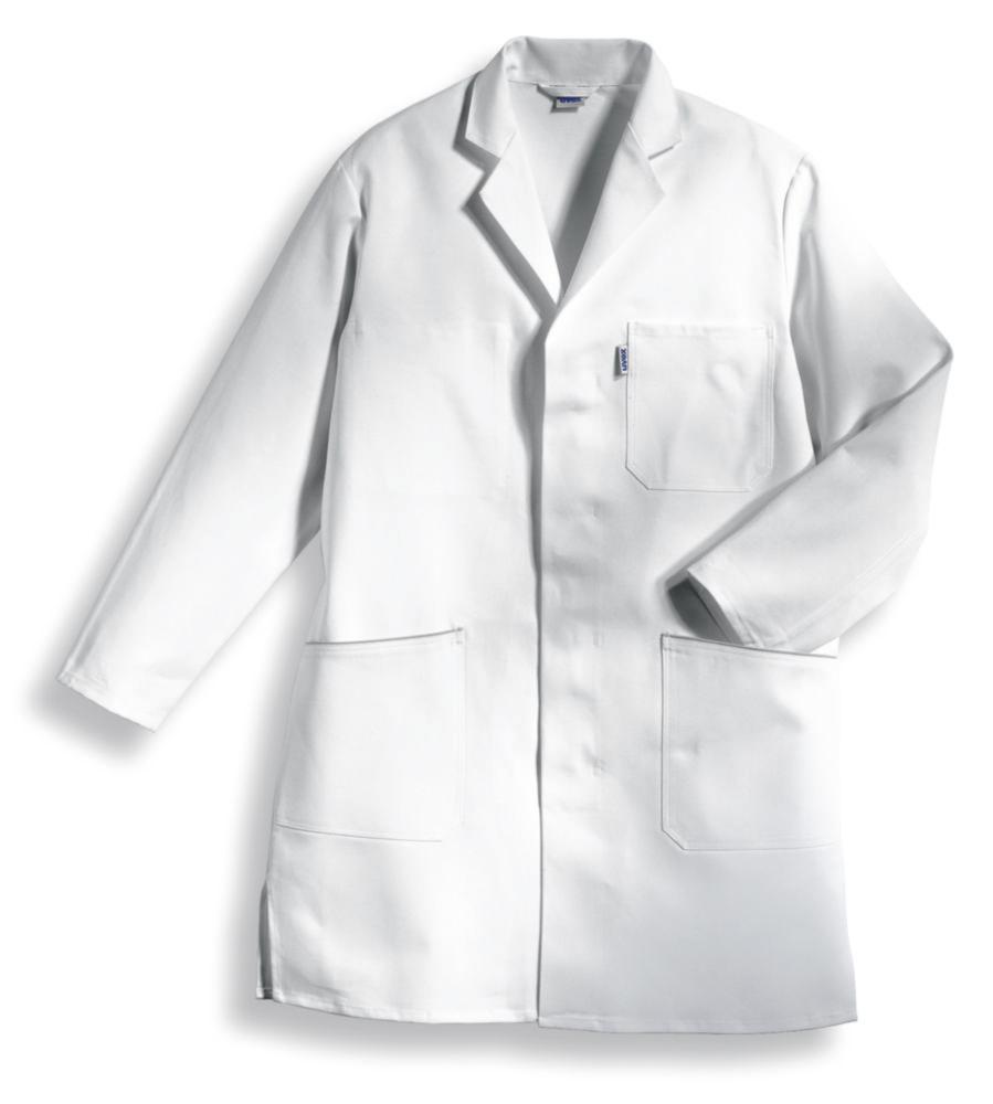 Uvex Men’s Laboratory Coat Size 56/58 White 100% Cotton 1/1 Arm Type 81996

