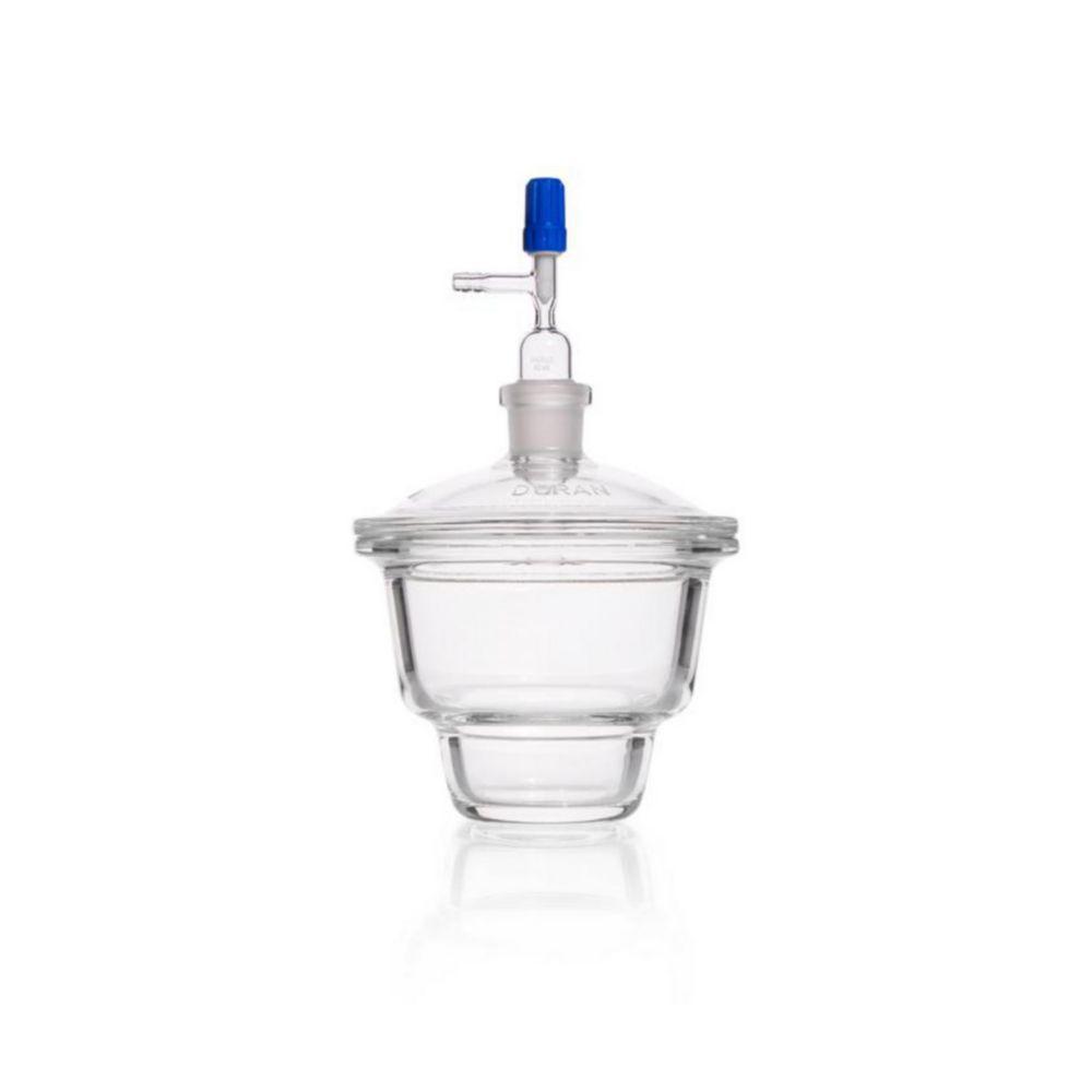 DWK DURAN Vacuum Desiccator with Stopcock in Cover, 100 mm Diameter, DURAN (Without Plate)