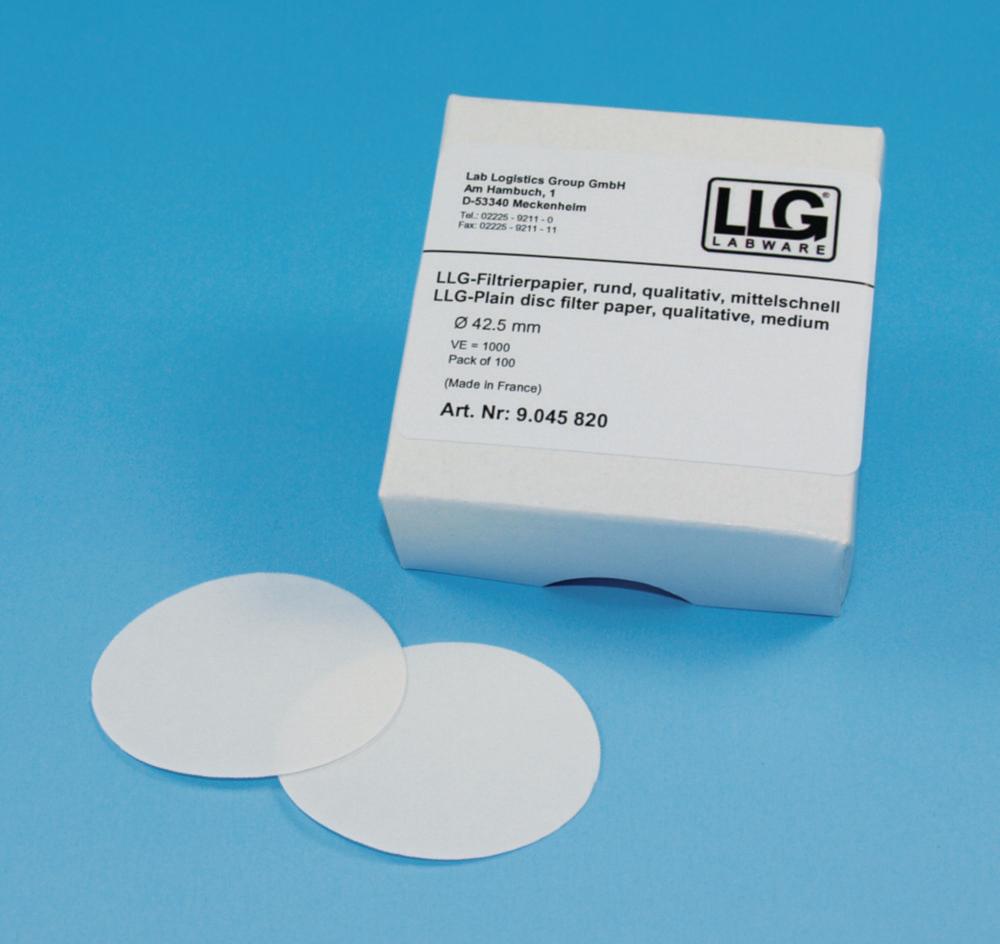 LLG Filter Circles 240mm, Qualitative Very Slow, Pack of 100

