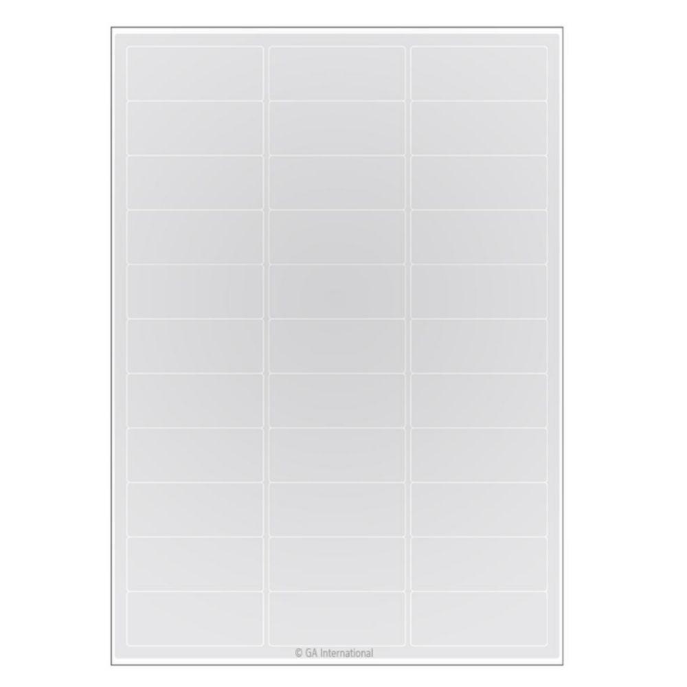GA Cryogenic Labels for Laser Printers 63.5mm x 25.4mm White Pack of 528 Labels