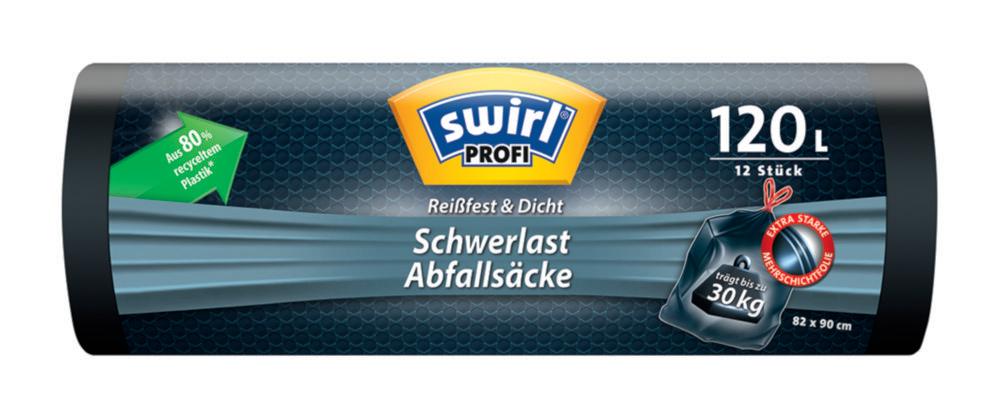 Melitta Heavy Duty Trash Sacks Profi 75x95cm 120L with Beam Tie, Pack of 8 Rolls of 12 Pcs

