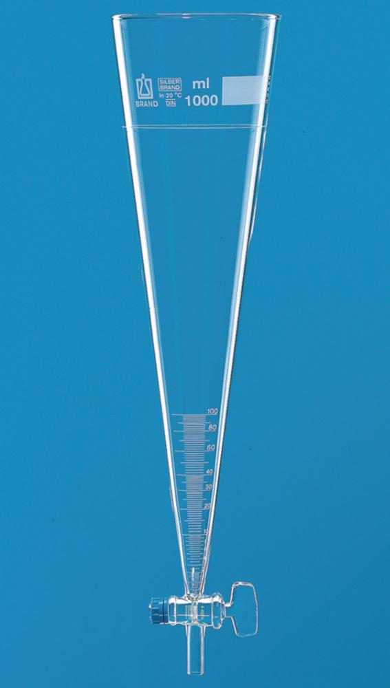 H&K Sedimentation Cone Duran Imhoff with Stopcock Graduated up to 1000ml

