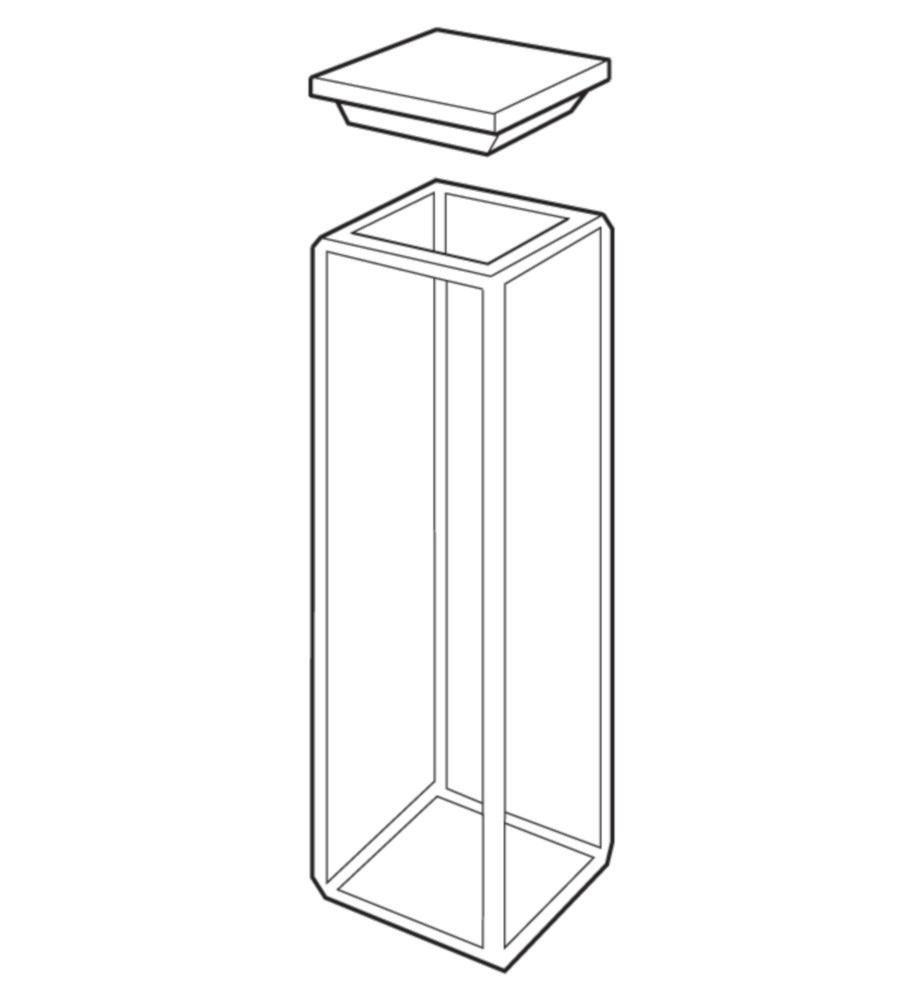 Starna Macro Cell Type 3, 10mm optical path length quartz glass, 3.5 ml, non sealing PTFE-cover