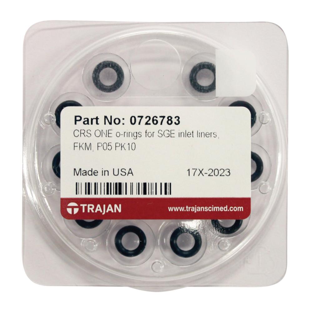 Trajan CRS ONE o-rings for SGE inlet liners, FKM, P005, pack of 10

