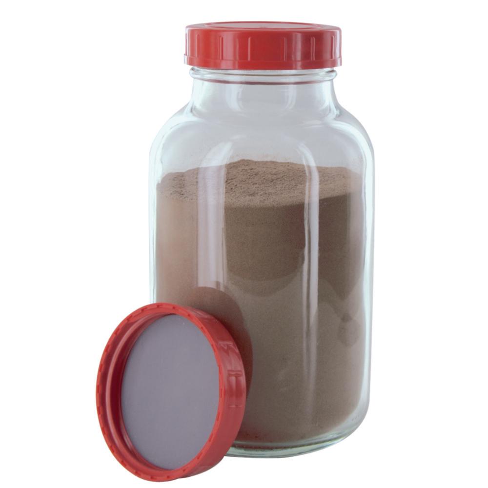 Behr Labor Wide-Neck Bottle RK 1000 GT 1000 ml, Thread Outside Ø 68 mm, Clear Glass, with Closure