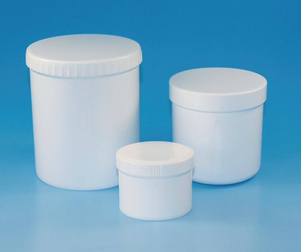 LLG Sample Containers, Round, 30 mL, PP White with Screw Lid, Pack of 10