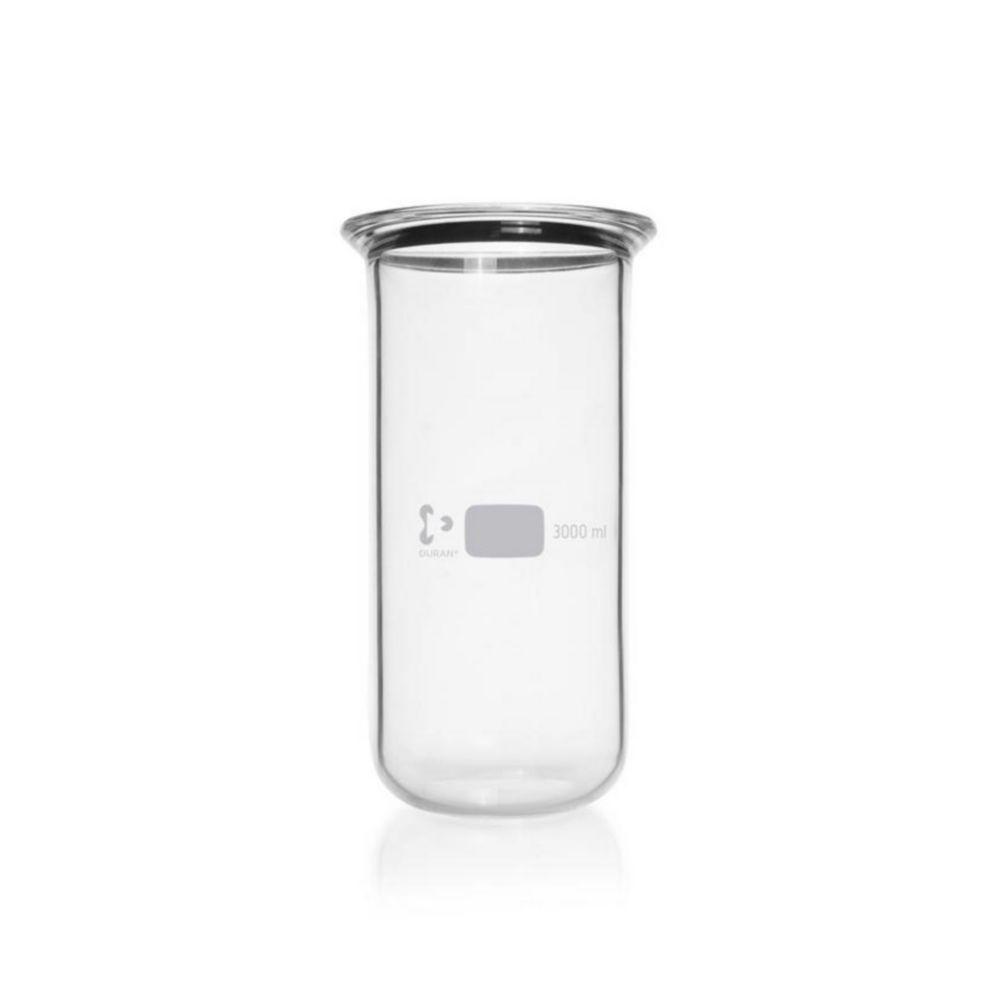 DWK Flat Flange Beakers, DURAN, DN 120, Cap. 3000 ml, Without Lid