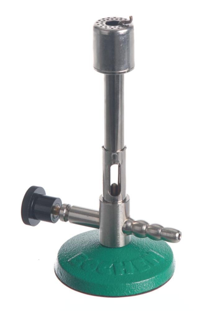 BOCHEM Bunsen Burner for Natural Gas with Needle Valve DIN 30665, Air Regulation, Pilot Flame, Max. 1300°C, 1.53 KW