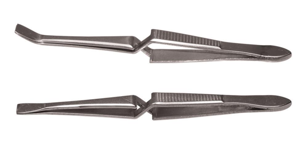 LLG Forceps for Cover Slips, Self-locking, 105 mm, Curved, Stainless Steel 4301