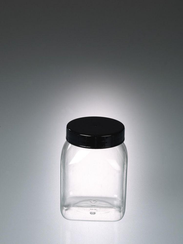 Bürkle Wide Beck Bottle 500 ml, Square PETG, Clear