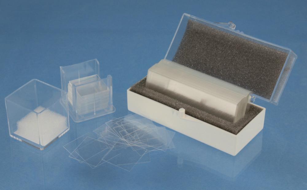 Hecht Cover Slips 40 x 22 mm, Thickness 1, 0.13–0.16 mm, PU=100
