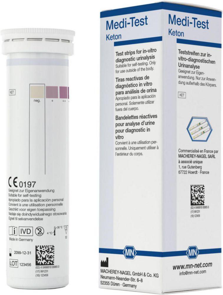 Macherey-Nagel MEDI-TEST Ketones Test Stripes for Urine Analysis Pack of 50

