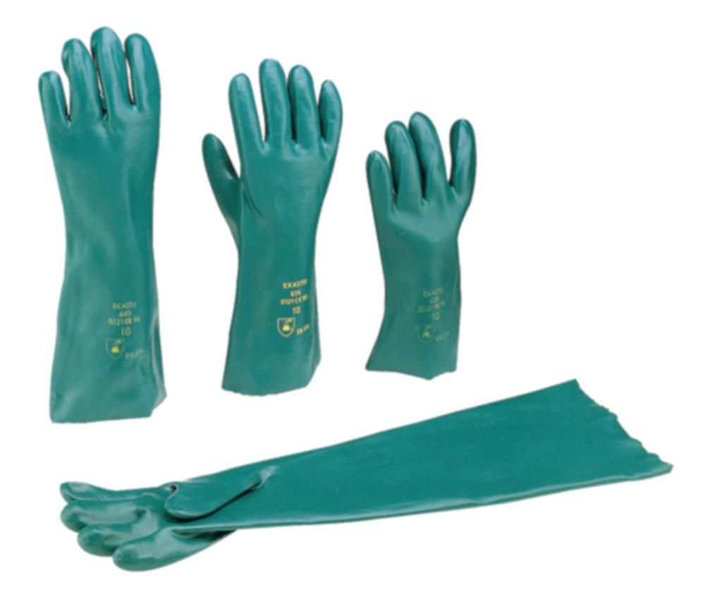 EKASTU Protection Gloves EKASTU, Size 10, 28 cm, Green, Type 628, Cat.3, Pair

