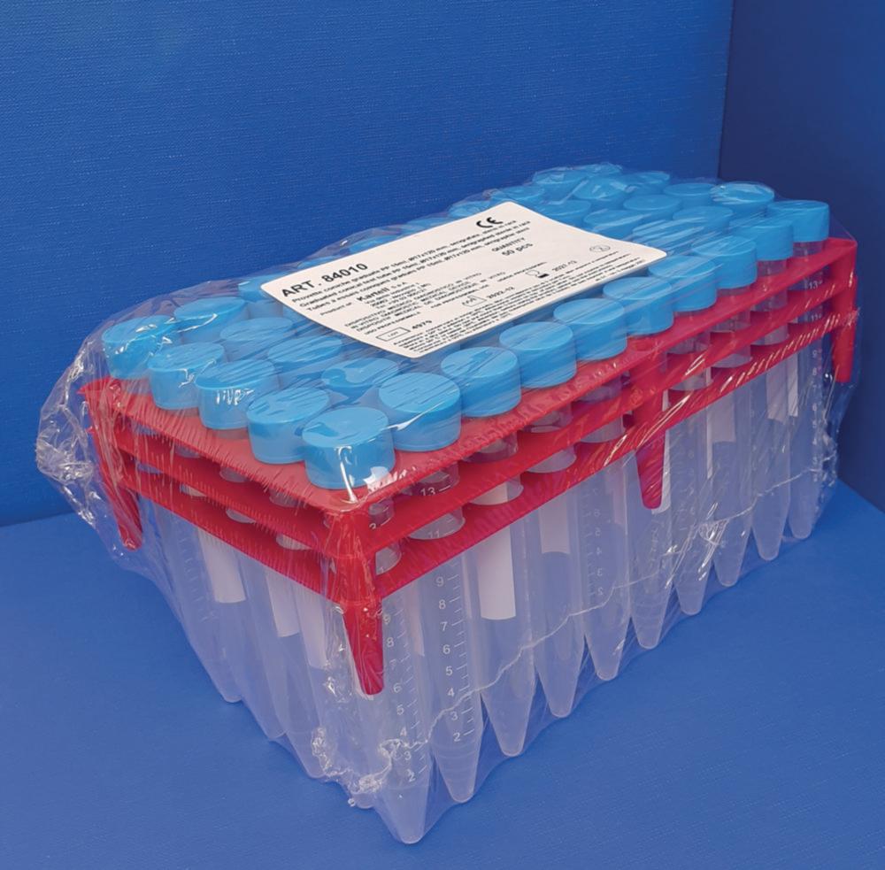 Kartell Centrifuge Tubes, 15 ml, PP, Conical, Graduated on Tray, Pack of 50