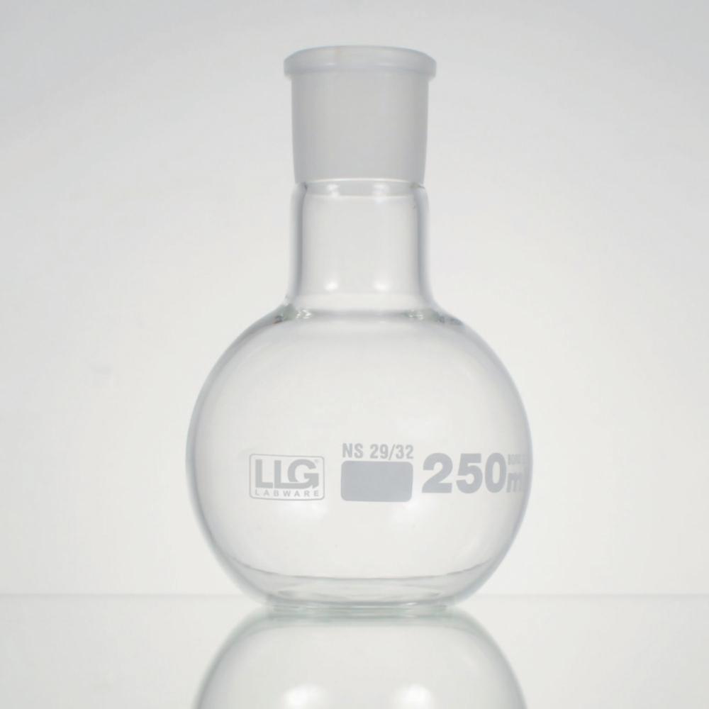 LLG Standing Flask Flat Bottom 100 mL NS 29/32 Boro 3.3, Pack of 2