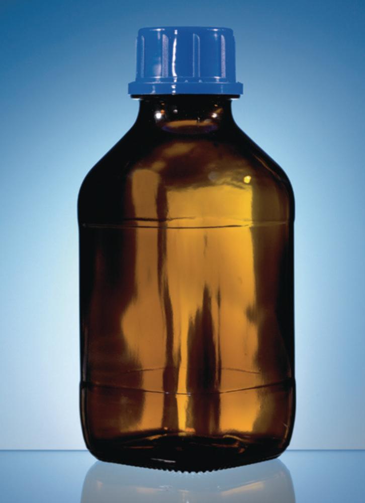 BRAND Threaded Bottle 250 mL Amber Glass Ethylene-Acrylate Coating Thread GL 32 Screw Cap PP Temp 80°C