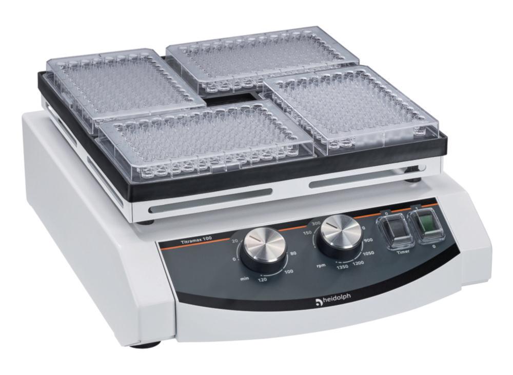 Heidolph Microtiter Plate Shaker Titramax 100-UK, Max. 4 Microtiter Plates, Orbit 1.5 mm, 245x285x125 mm
