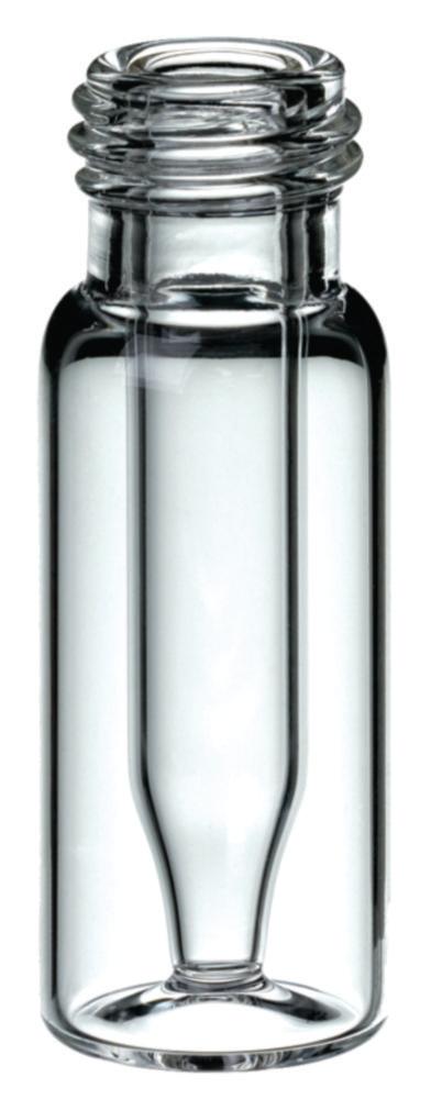 LLG Screw Neck Vials N 9, 0.3 ml, OD 11.6 mm, Outer Height 32 mm, Clear, Flat Bottom with Integrated Insert, 0.3 ml Conical, Pack of 100
