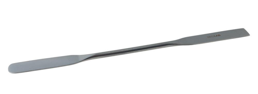 ISOLAB Double Spatula 210 mm, Curved, Stainless Steel