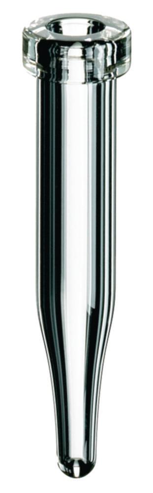 LLG Labware Crimp Neck Micro Vials N 8, 0.2 mL, Clear, 5.5 mm Ø x 31.5 mm Height, Conical Bottom, Pack of 100