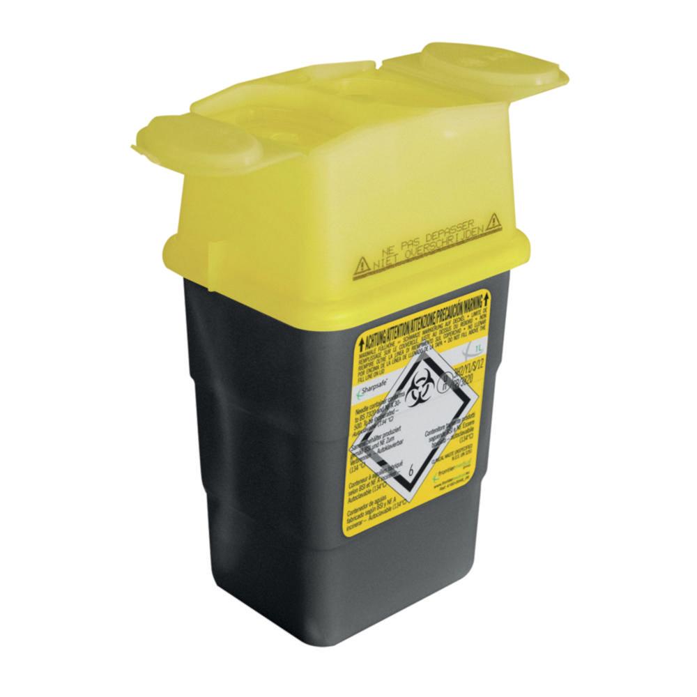 Hospidex NV Needle Sampling Container Sharpsafe 1.0 l International Label D/FR/IT/ES/EN