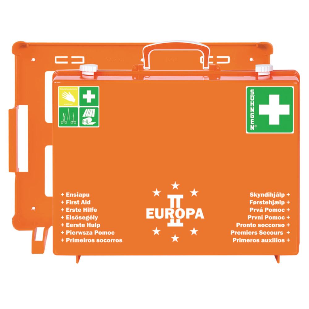 W.Söhngen First Aid Kit EUROPA II, Norm, Orange, DIN 13169, ABS-Plastic, Dimensions 400 x 300 x 150 mm

