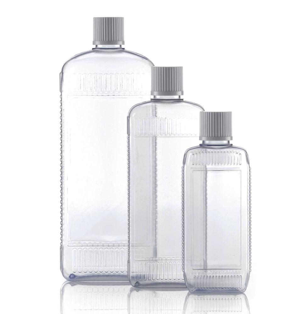 Kautex Square Bottle, 250 mL, PVC, Without Screw Cap, 20 mm Ø