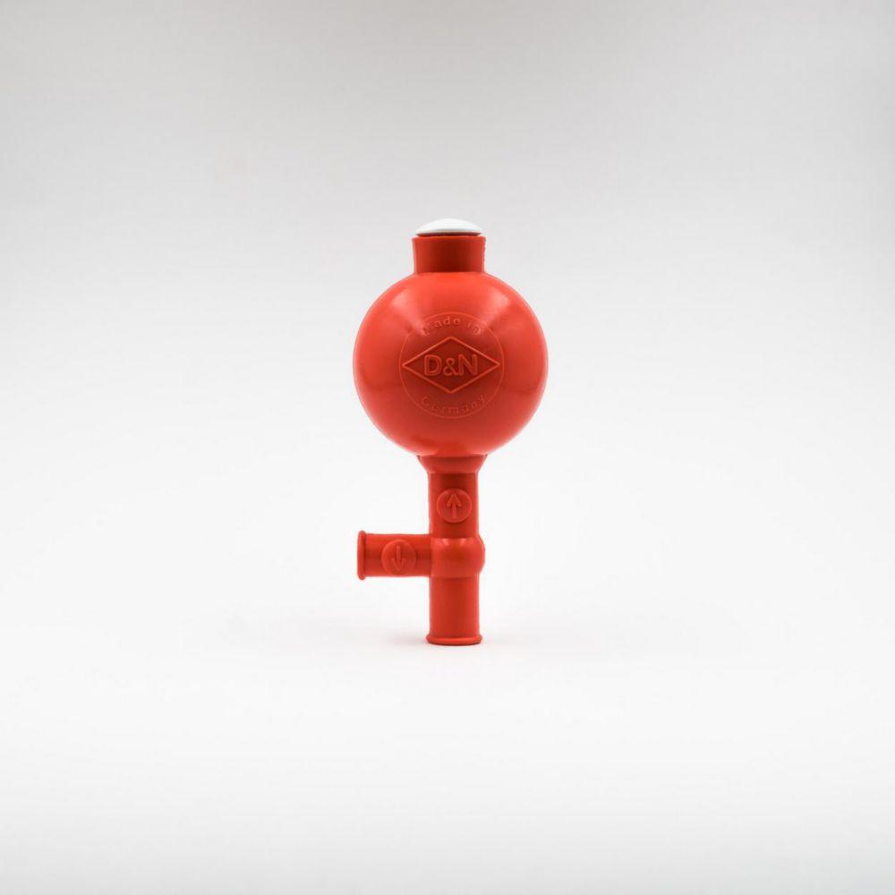 Safety pipetting ball "Flip" red Natural rubber (NR)