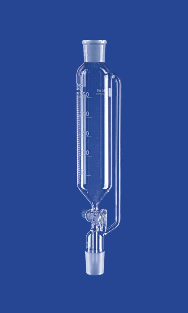 Lenz-Laborglas Dropping Funnel, Cylindrical, with Pressure Equalizing Tube, 50 ml, NS 29/32

